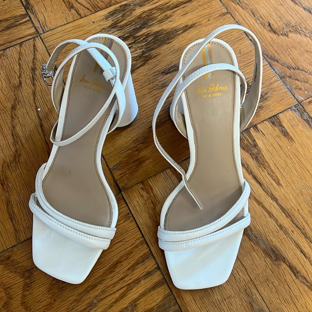 Sam Edelman Kia Block Heel - White